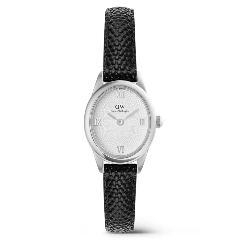 Daniel Wellington Ophelia Mini Black Lizard Zilverkleurig Dameshorloge DW00100887
