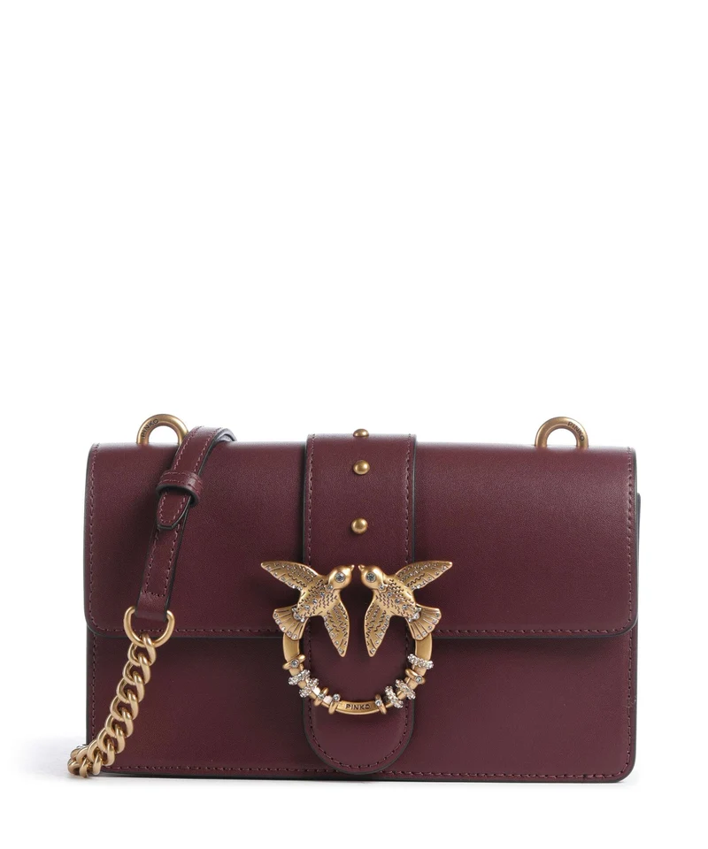 Pinko Love One Mini New Buckle Bandolera ribes intenso/antique gold