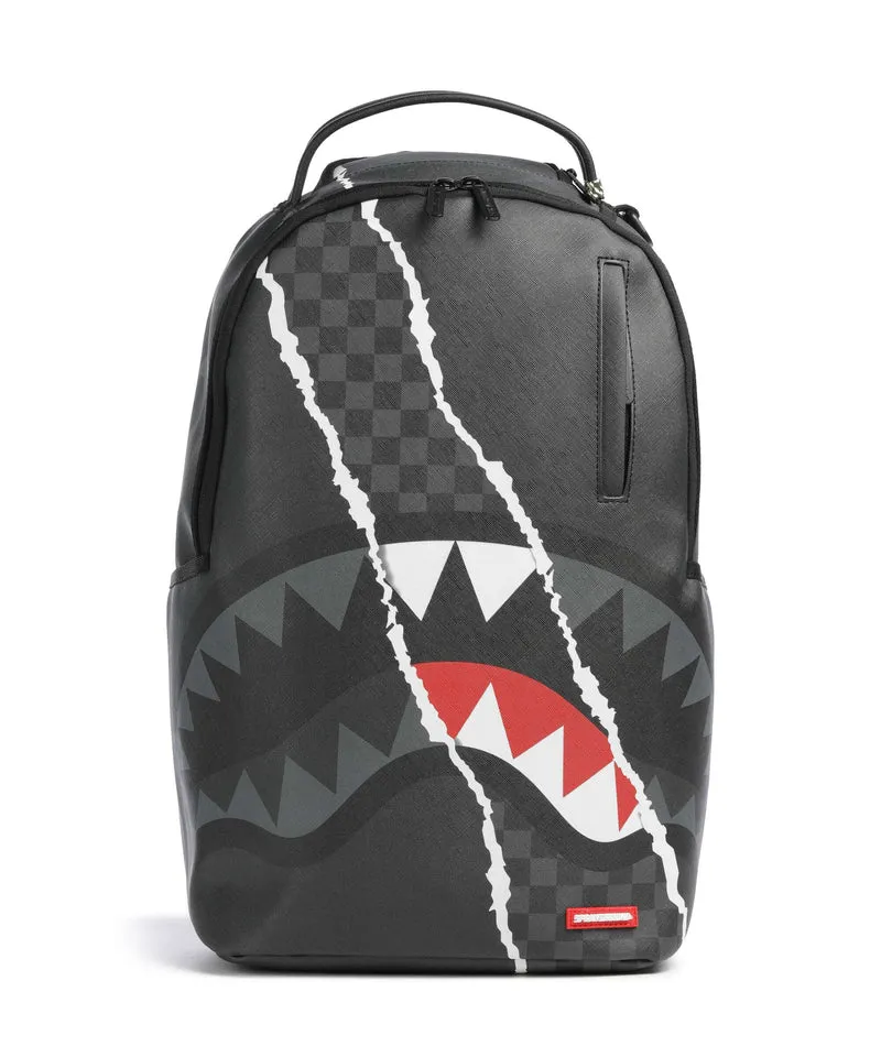 Sprayground Center Rip Revealing Gray Check Mochila black