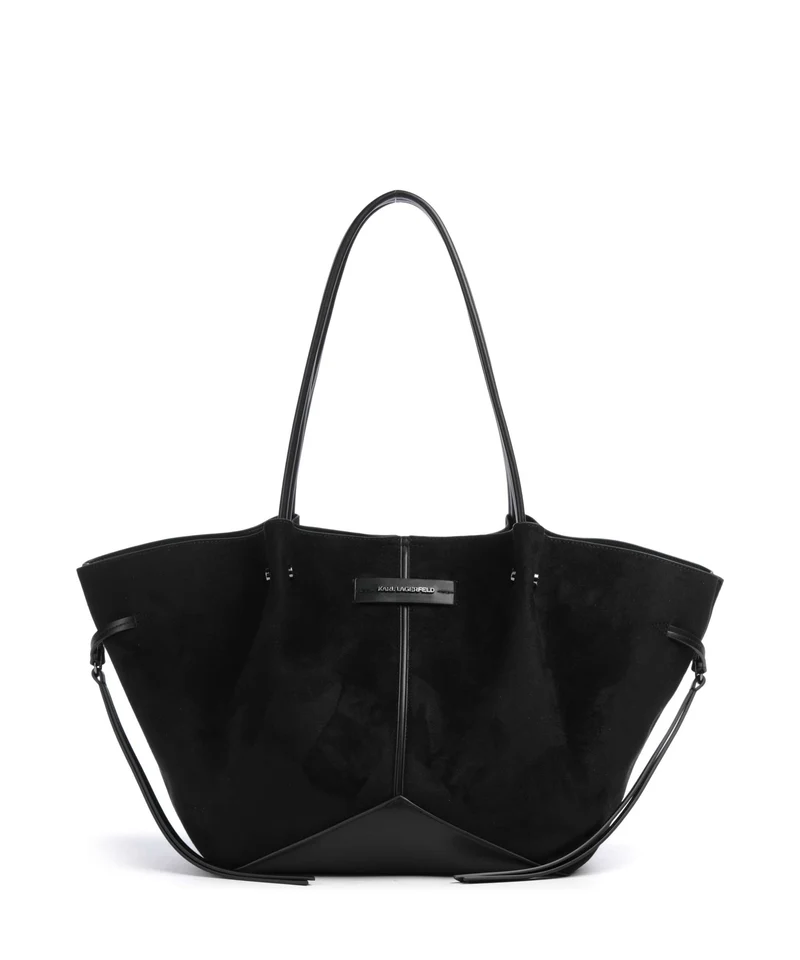 Karl Lagerfeld K/Pierced Medium Bolsa shopping black gunmetal