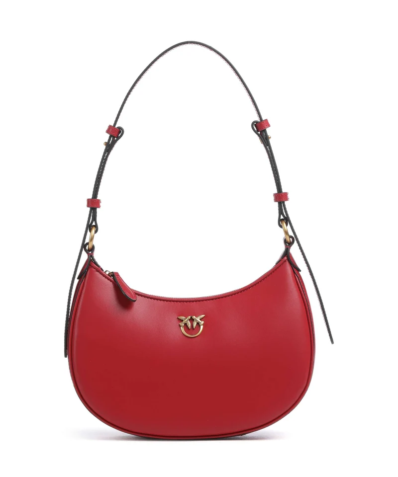 Pinko Half Moon Mini Bolso de hombro rosso rio/antique gold