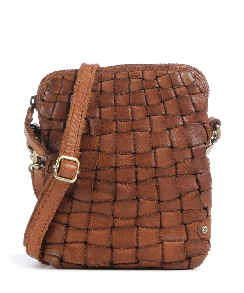 Depeche Warsaw Bolsa para móvil vintage cognac