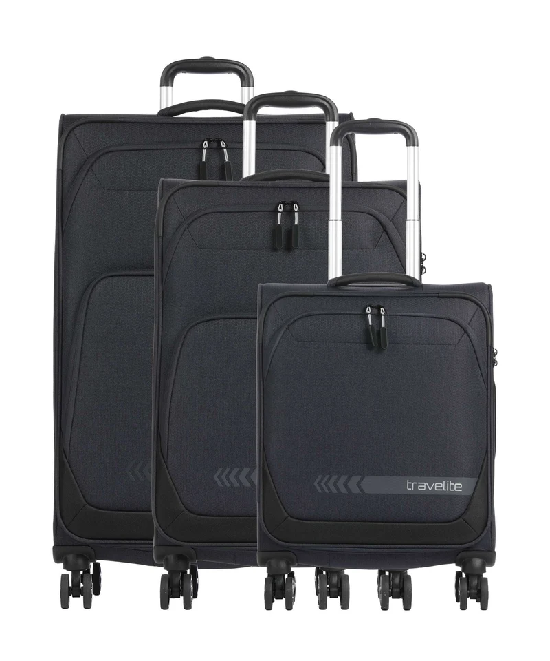 Travelite Kick Off Juego de maletas (4 ruedas) anthracite