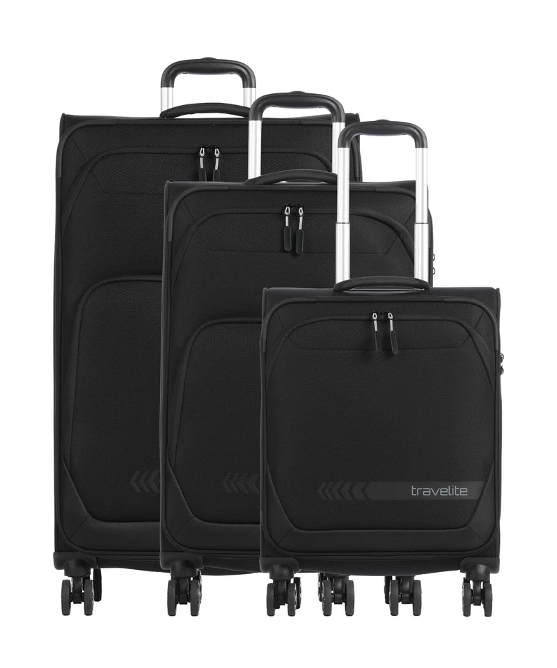 Travelite Kick Off Juego de maletas (4 ruedas) black