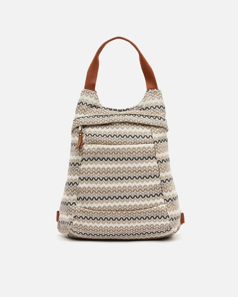 Tarvos mochila antirrobo con estampado jacquard