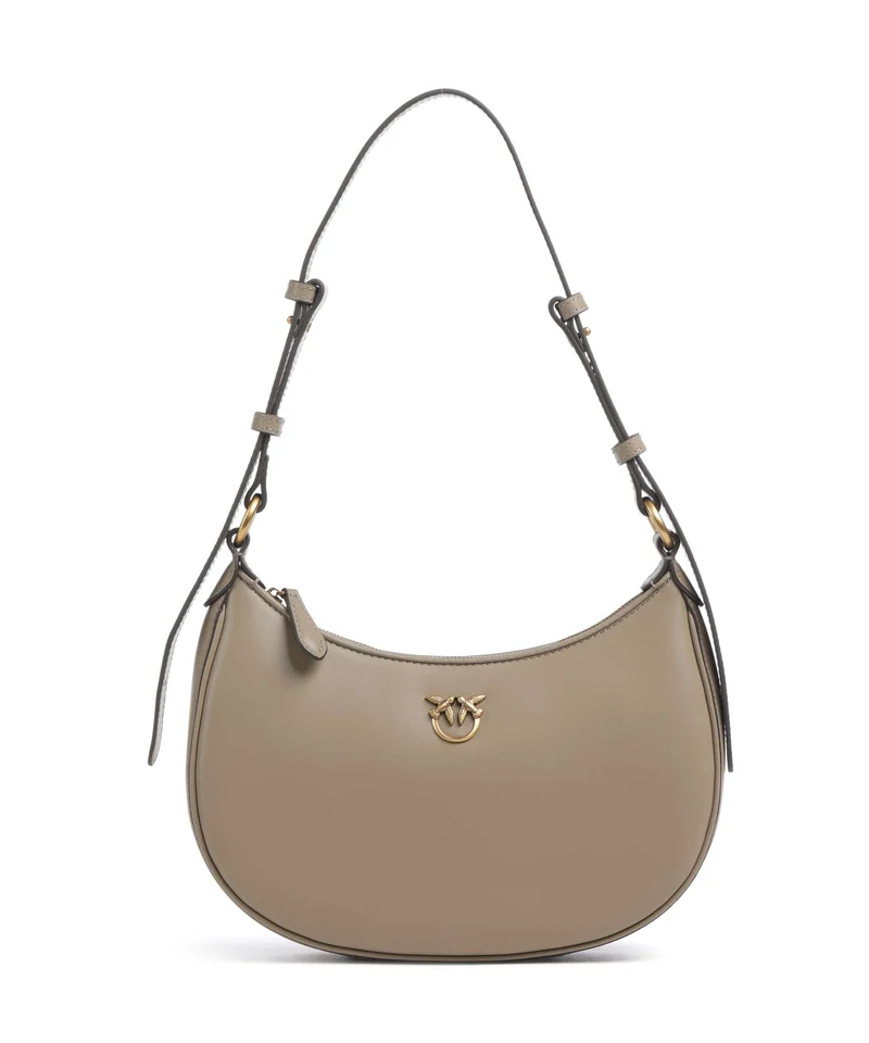 Pinko Half Moon Mini Bolso de hombro grigio talpa/antique gold