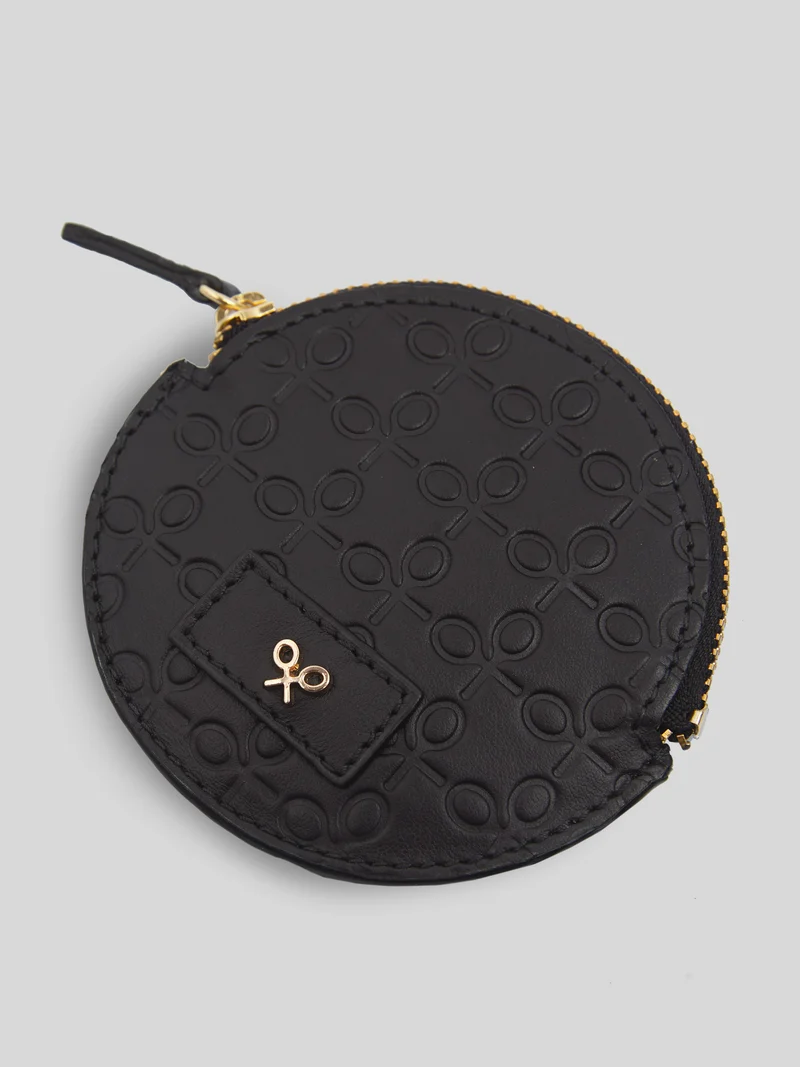 Monedero silbon piel negro