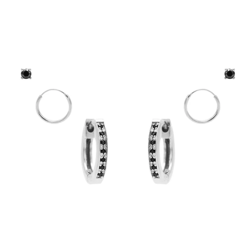 Karma 925 Sterling Silver Black Velvet Earparty-70
