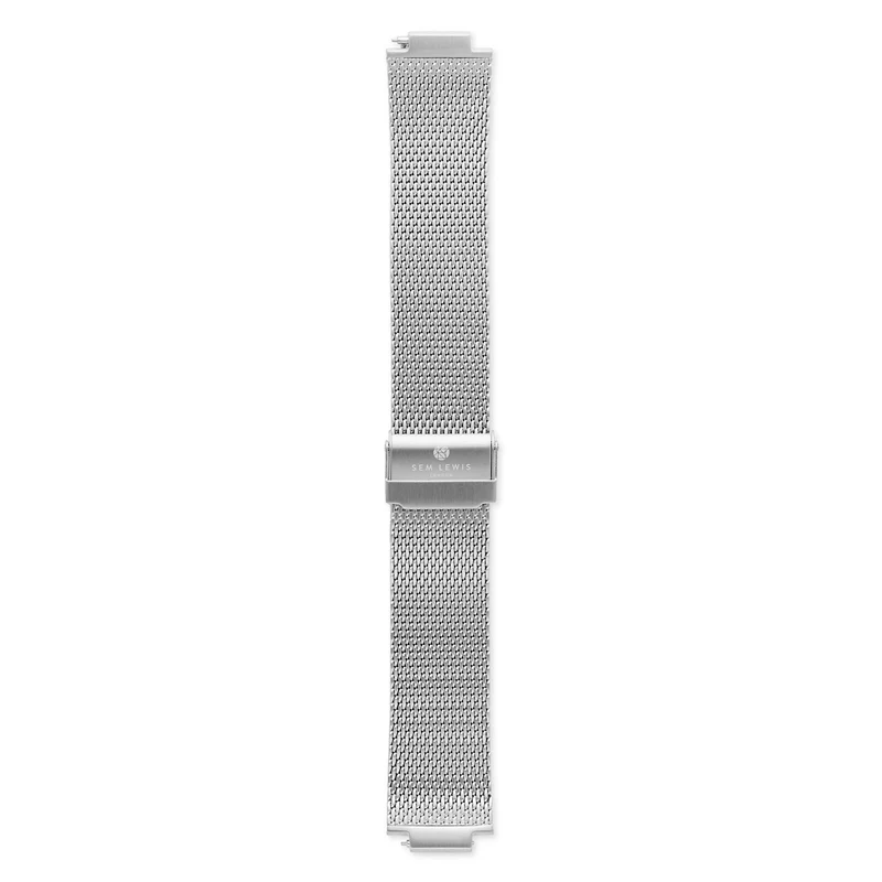 Sem Lewis Moorgate Mesh Strap 24mm Zilverkleurig SL620008