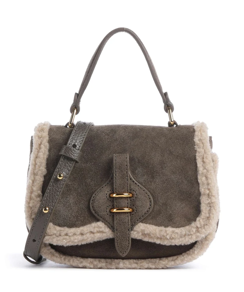 Coccinelle Mavery Suede Eco Bandolera fango/warm taupe