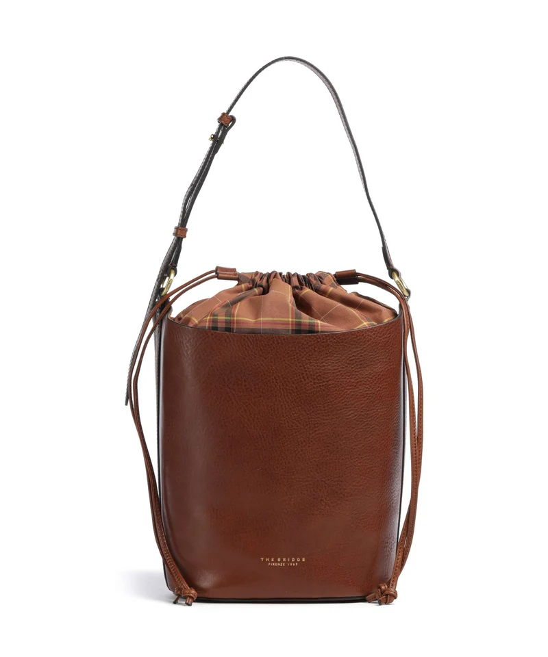 The Bridge Luce Soft Bucket bolso de mano marrone