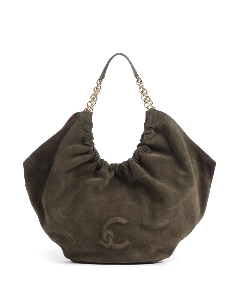 Coccinelle Smash Suede Bolso de hobo fango