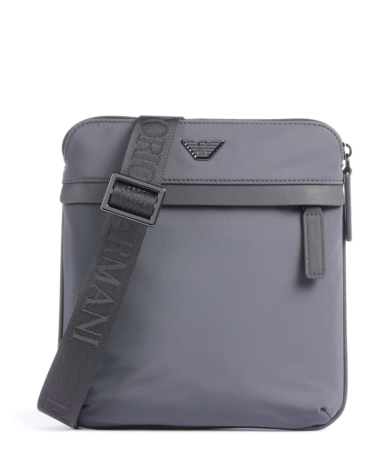 Emporio Armani Nylon Recycled Bandolera blackened pearl