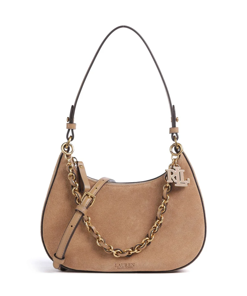 Lauren Ralph Lauren Marcy Medium Bolso de hombro camel