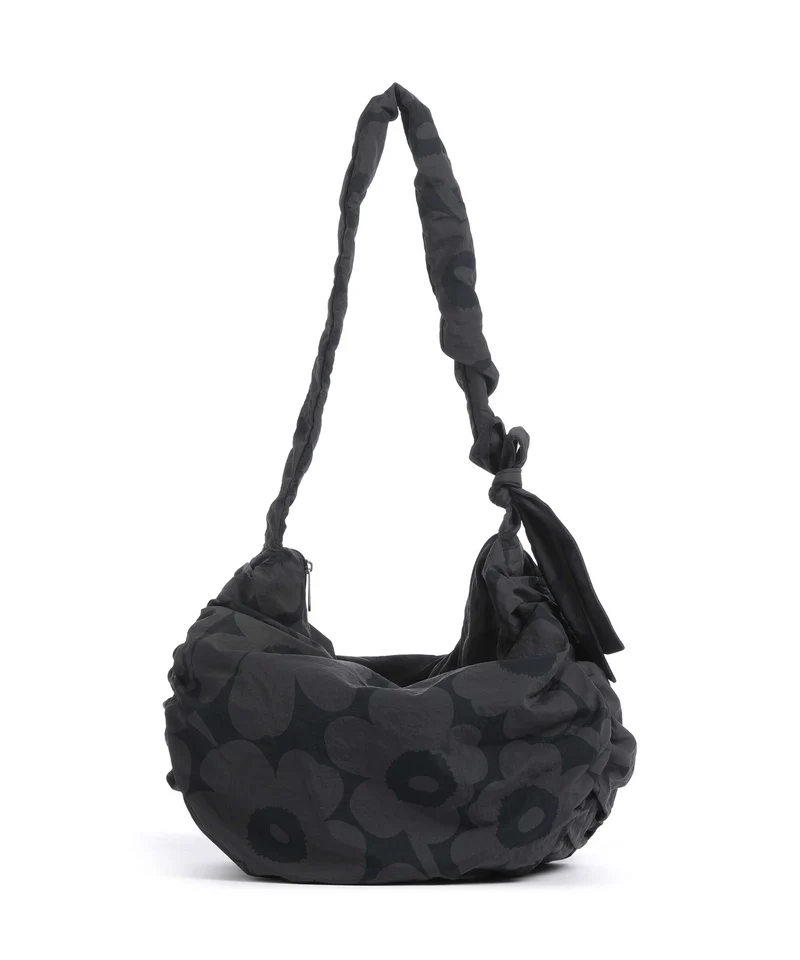 Marimekko Utu L Unikko Bolso de hobo dark grey/black