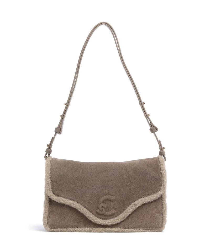 Coccinelle C-Me Softy Suede Bolso de hombro warm taupe