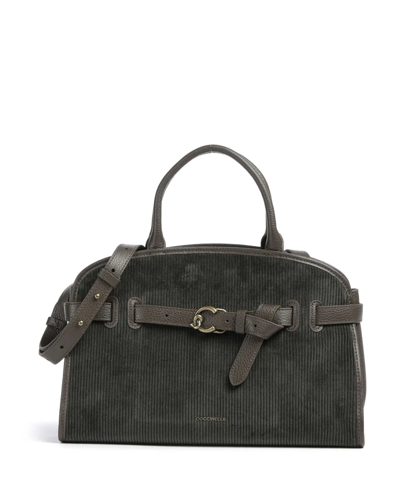 Coccinelle Sabine Corduroy Bolso de mano fango