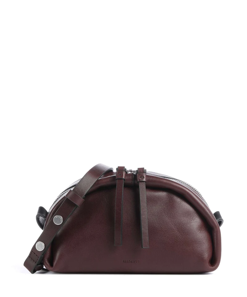 AllSaints Rosalie Arc Bandolera burgundy red