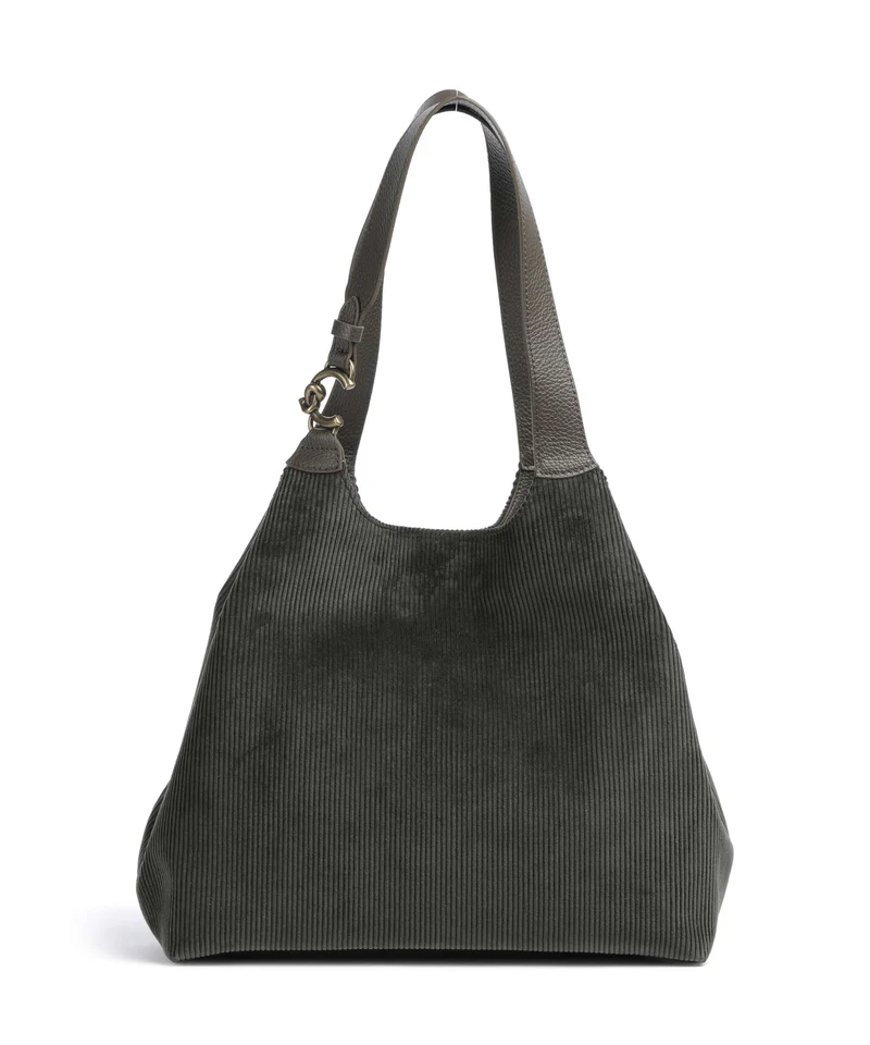 Coccinelle C-Easy Corduroy Bolsa shopping fango