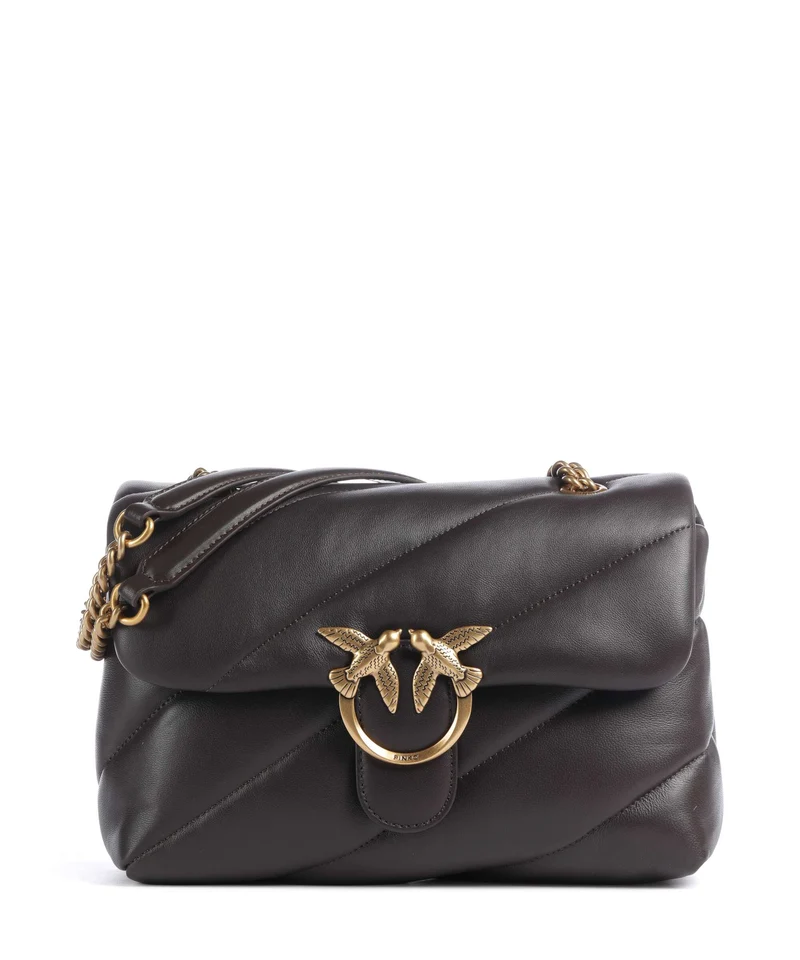 Pinko Love Puff Classic Bolso de hombro marrone marasca/antique gold