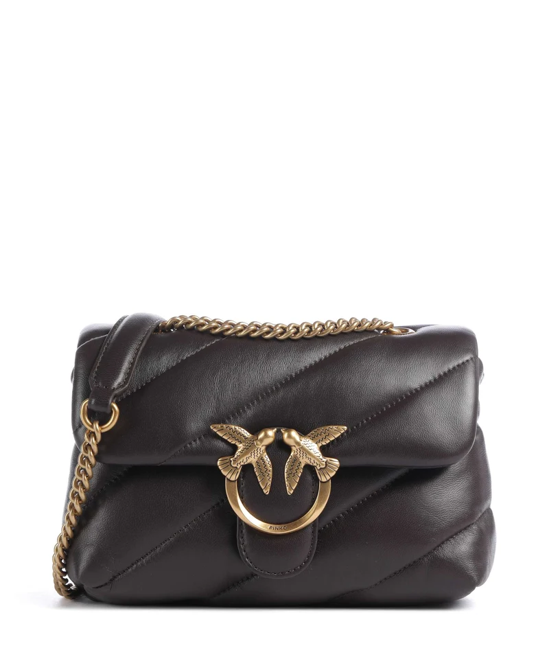 Pinko Love Puff Mini Bolso de hombro marrone marasca/antique gold