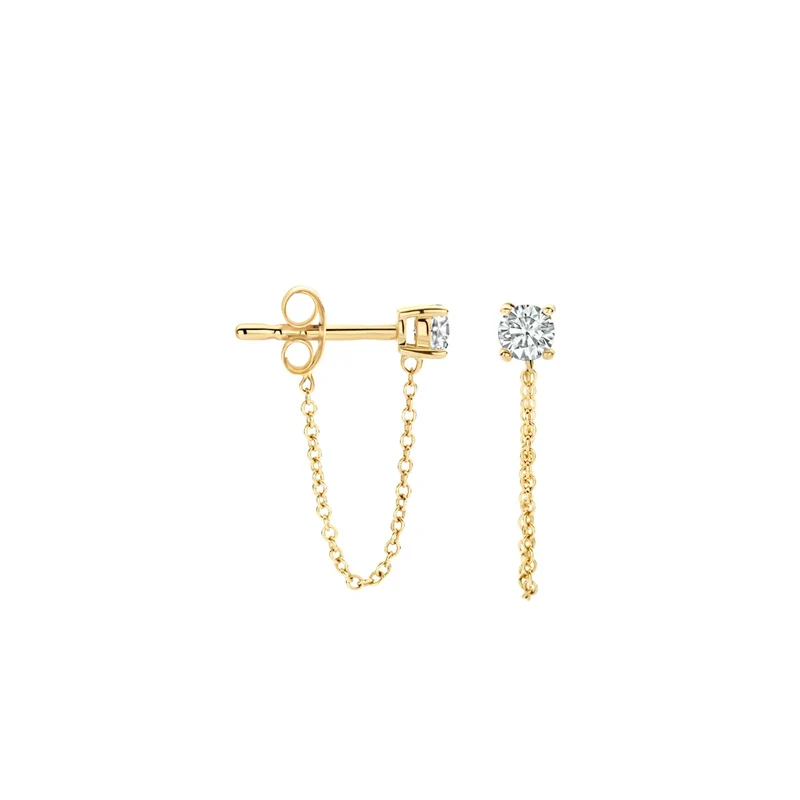 Blush 14 karaat Gouden Oorknoppen 7345YZI