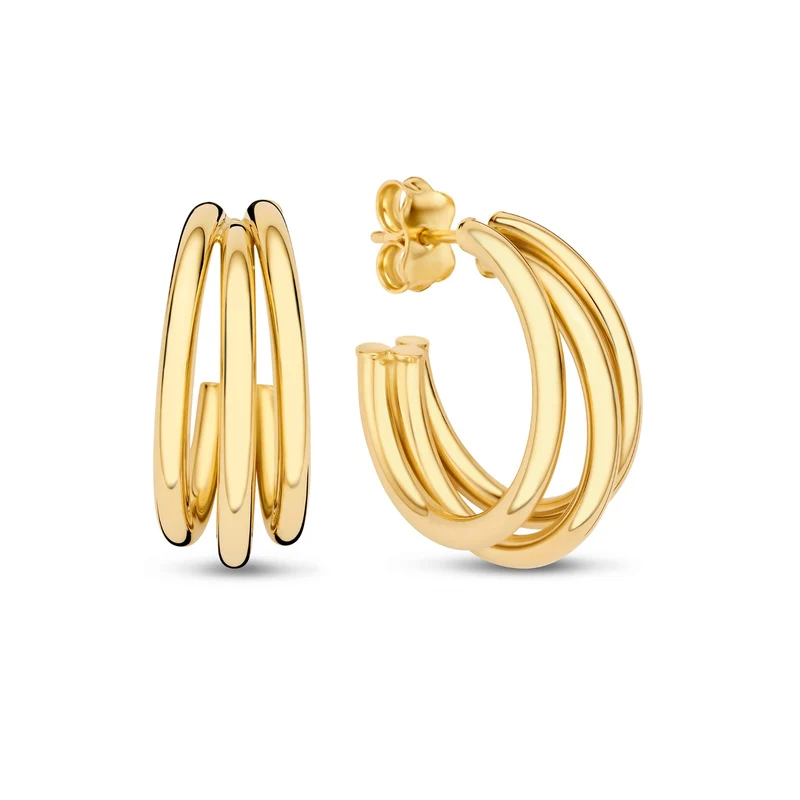 Beloro Jewels Della Spiga Mariela 9 karaat oorringen (20 mm) BO360100