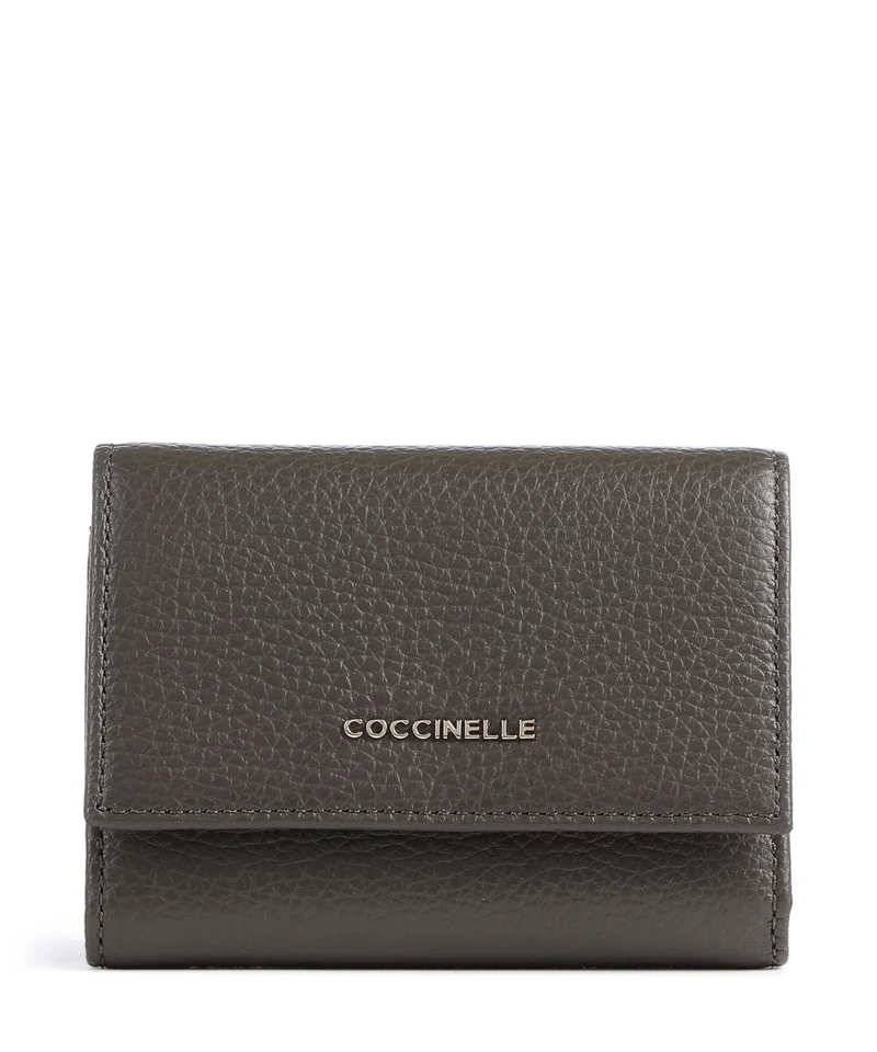 Coccinelle Metallic Soft Monedero fango