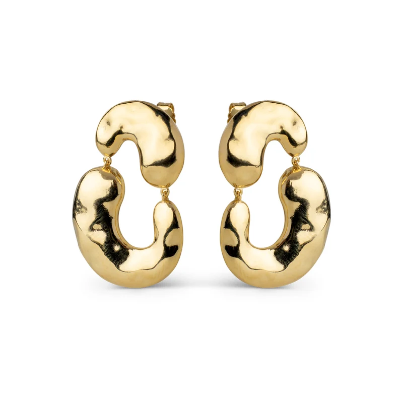 ENAMEL Copenhagen Recycled 925 Sterling Silver Gold Plated Earrings E445G