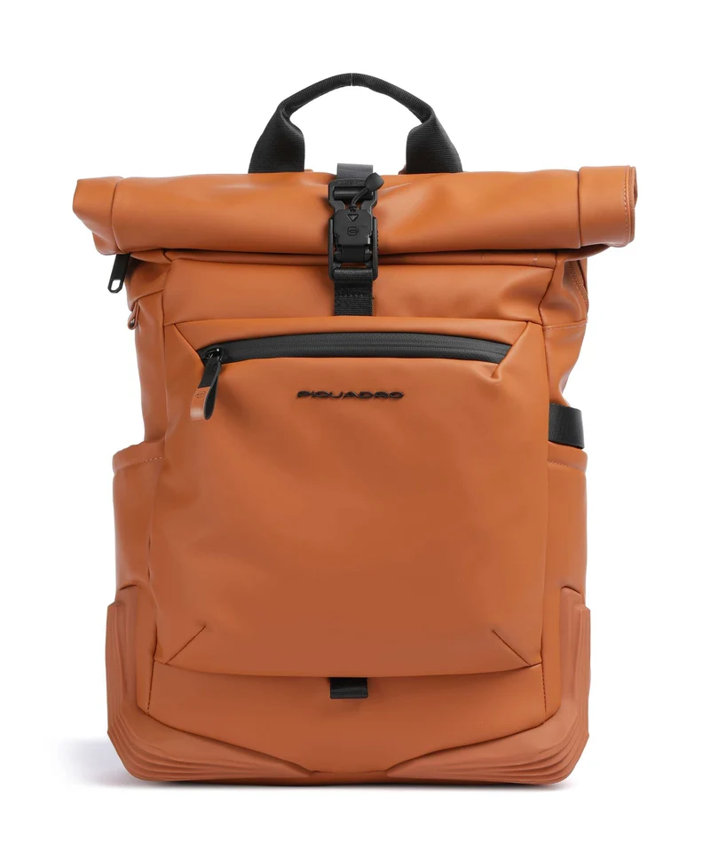 Piquadro Corner Special Mochila roll-top brique