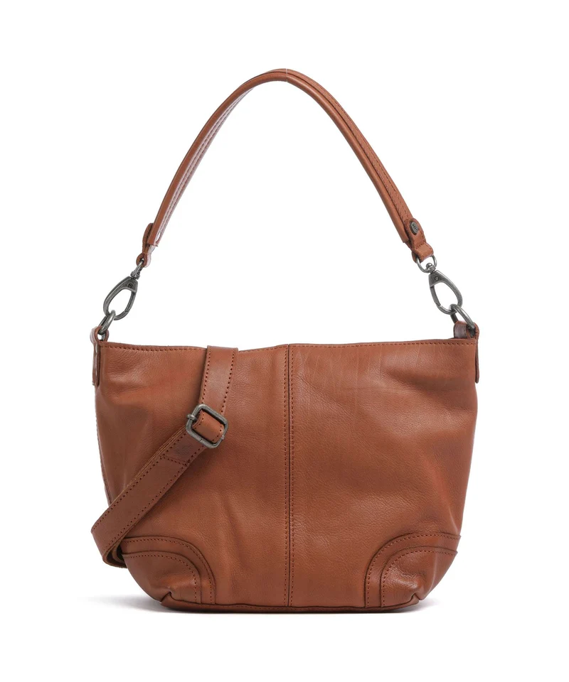 The Chesterfield Brand Washed Waxed Cow Lucy Bolso de hombro cognac