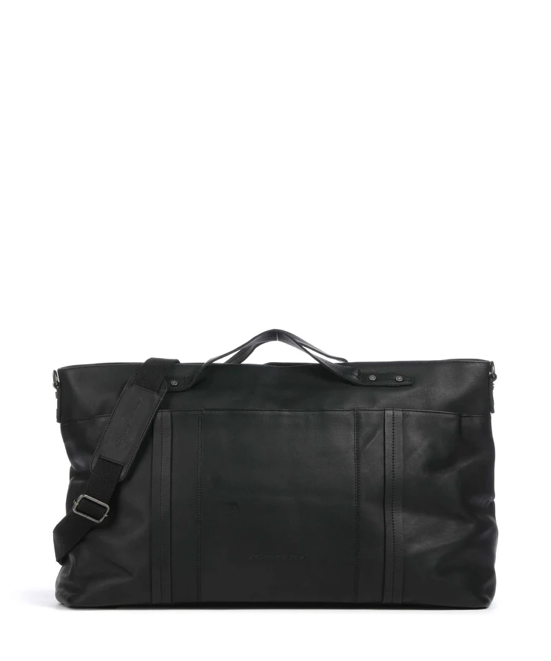 The Chesterfield Brand Wax Pull Up Cow Mark Bolsa de fin de semana black