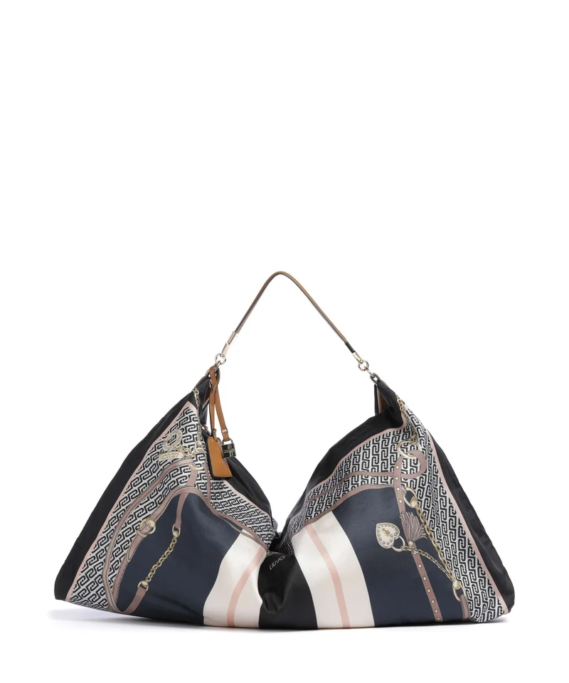 Liu Jo Foulard Bolso de hobo st metall nero