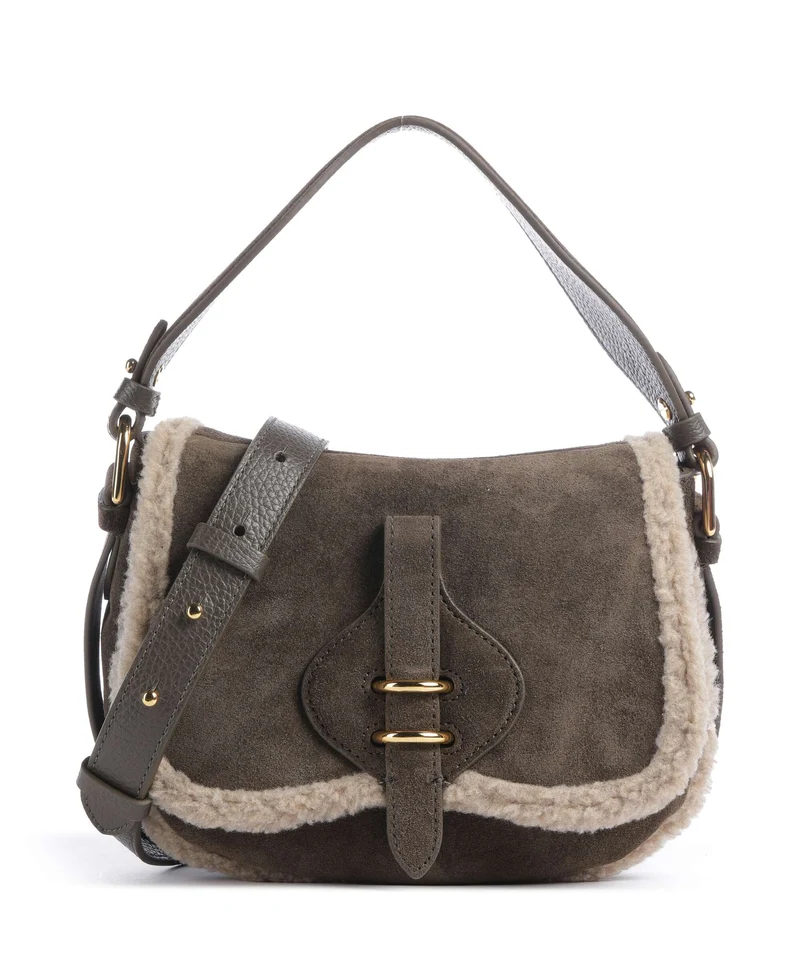 Coccinelle Smash Suede Bolso de mano fango/warm taupe