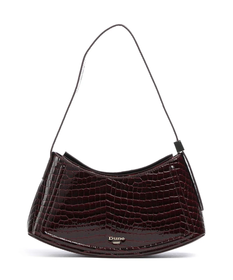 Dune London Dependent Bolso de hombro burgundy croc