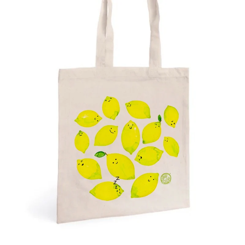 Tote bag 'Limones con carita'