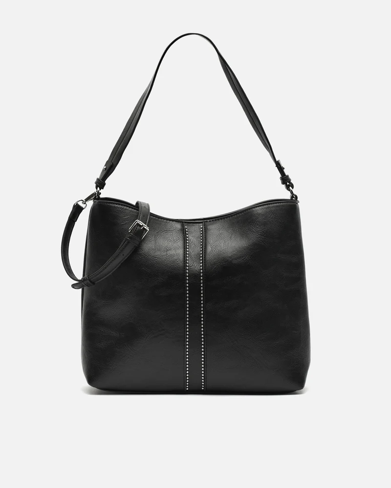 Zaoka bolso hobo con detalles metálicos y neceser e asa bandolera extraíble ED.