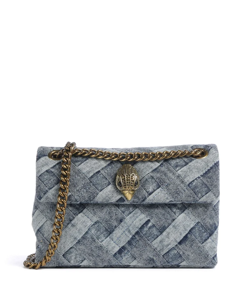Kurt Geiger Kensington Mini Bolso de hombro denim