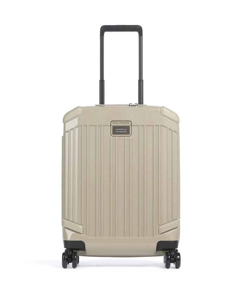 Piquadro POP Maleta con 4 ruedas beige