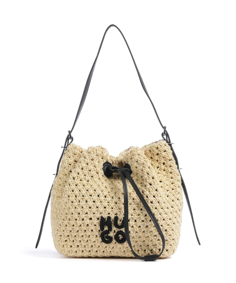 Hugo Neeko Bucket bolso de mano light beige