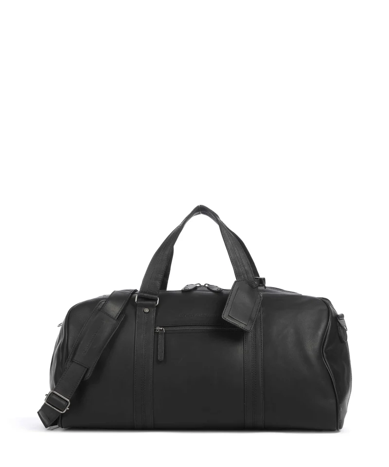The Chesterfield Brand Wax Pull Up Cow Rivaro Bolsa de fin de semana black