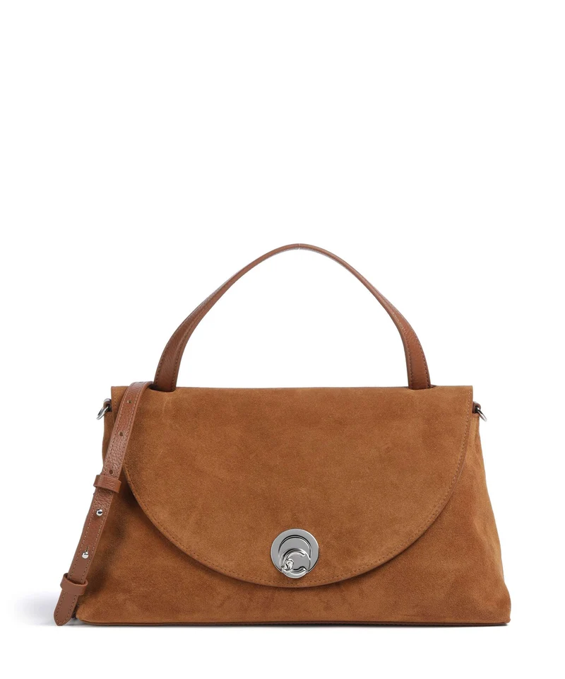 Coccinelle Nikla Suede Bolso de mano cognac