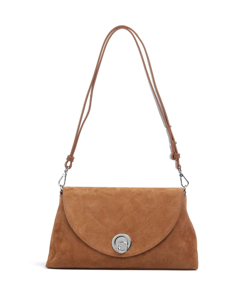 Coccinelle Nikla Suede Bolso de hombro cognac