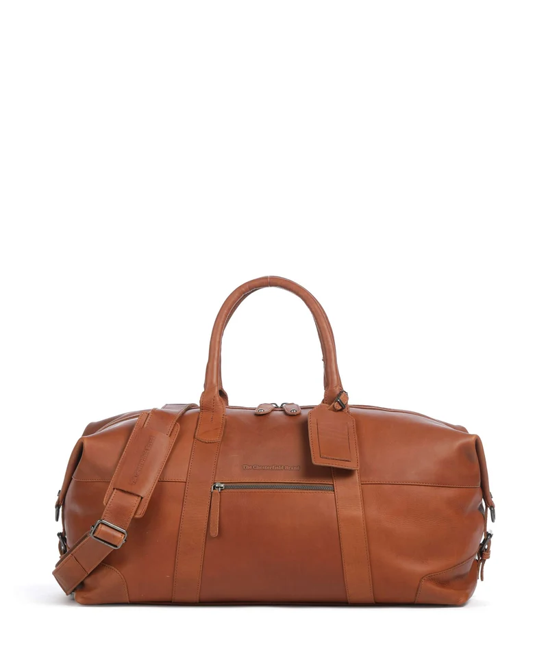 The Chesterfield Brand Wax Pull Up Cow Portsmouth 2 Bolsa de fin de semana cognac