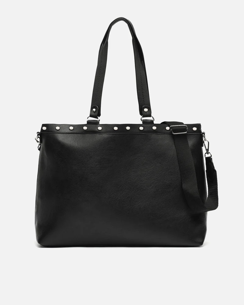 Ukara bolso de hombro grande con detalles metálicos