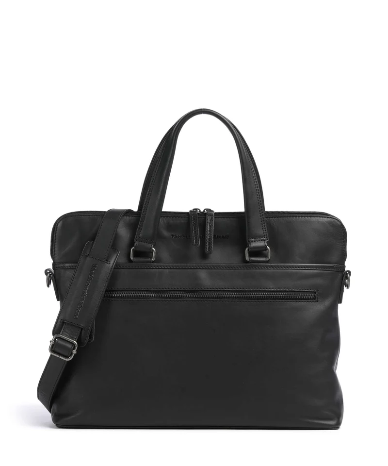 The Chesterfield Brand Wax Pull Up Cow Elvas Bolso para portátil black