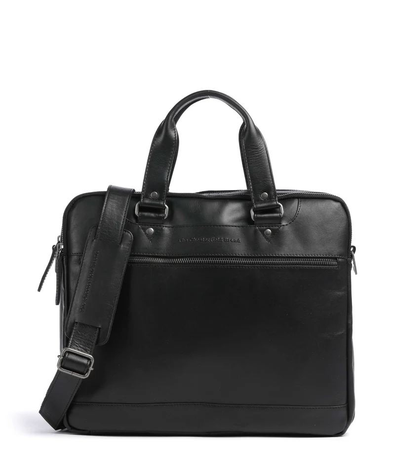 The Chesterfield Brand Wax Pull Up Cow Montara Bolso para portátil black