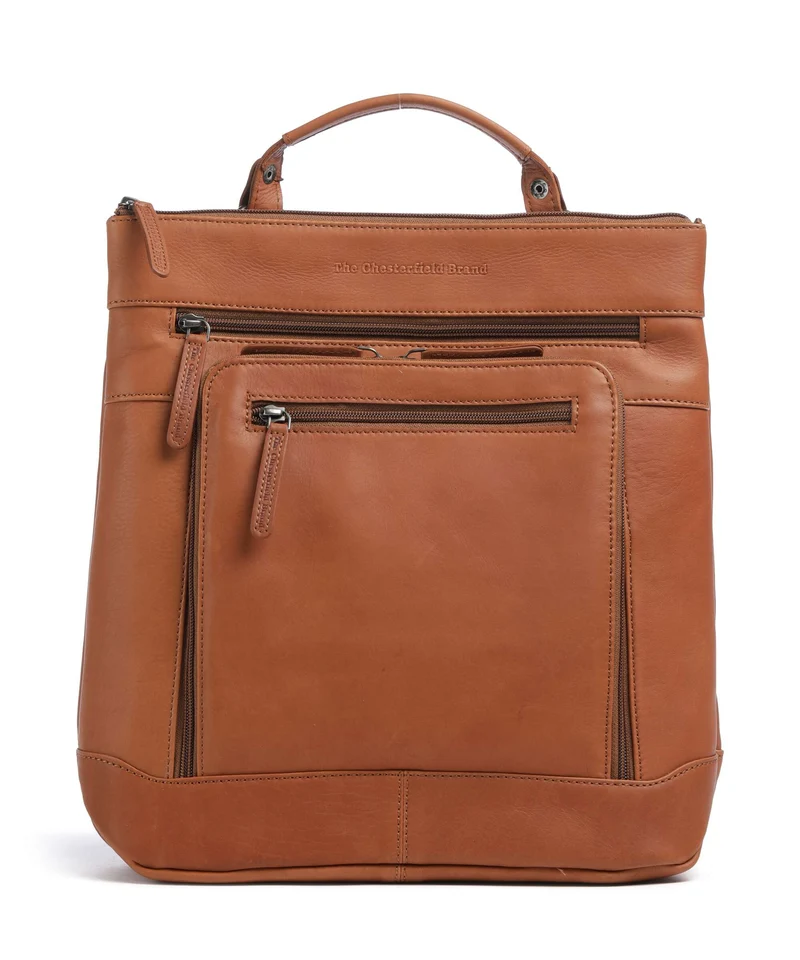 The Chesterfield Brand Wax Pull Up Cow Caldero Mochila cognac