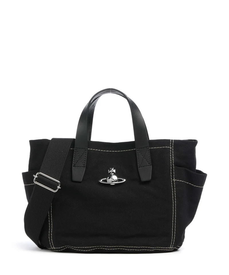 Vivienne Westwood Henry Canvas Small Bolso de mano black