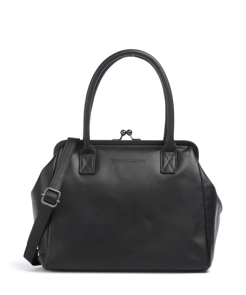 The Chesterfield Brand Wax Pull Up Cow Dorin Bolso de hombro black